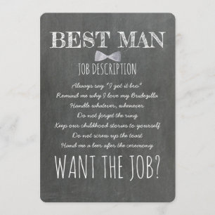 Funny Groomsman eller Best Man Frieri Inbjudningar