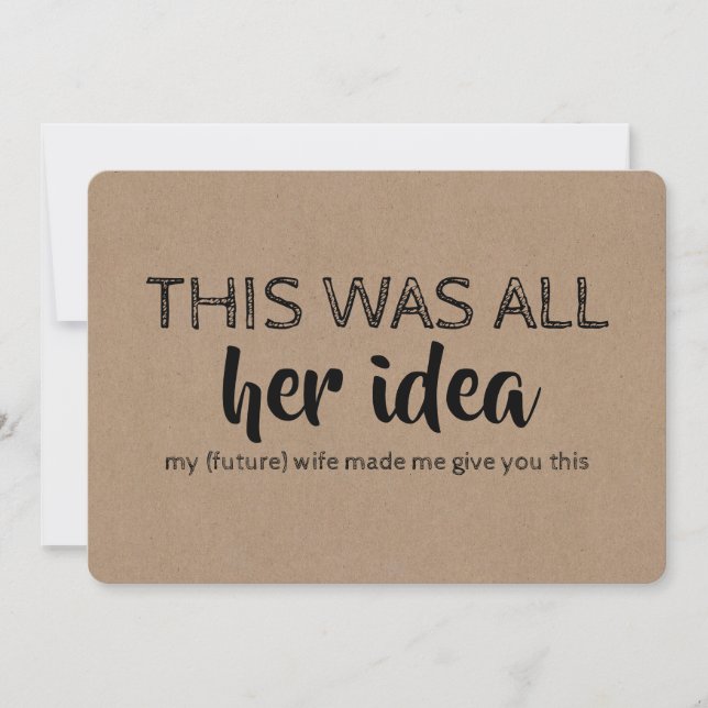 Funny Groomsman eller Best Man Frieri Inbjudningar (Framsida)