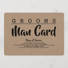 Funny Groomsman eller Best Man Service Frieri kort