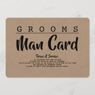 Funny Groomsman eller Best Man Service Frieri kort