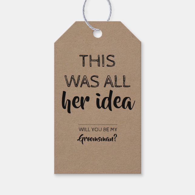 Funny Groomsman Frieri Presentetikett (Framsidan)