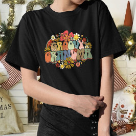 Funny Groovy Grandma T-Shirt för kvinnor