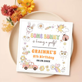 Funny Groovy Påsk Födelsedagsfest Pappersservett