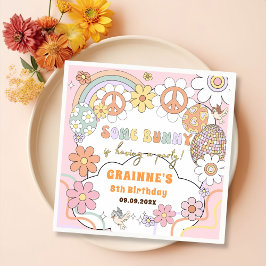 Funny Groovy Påsk Födelsedagsfest Pappersservett