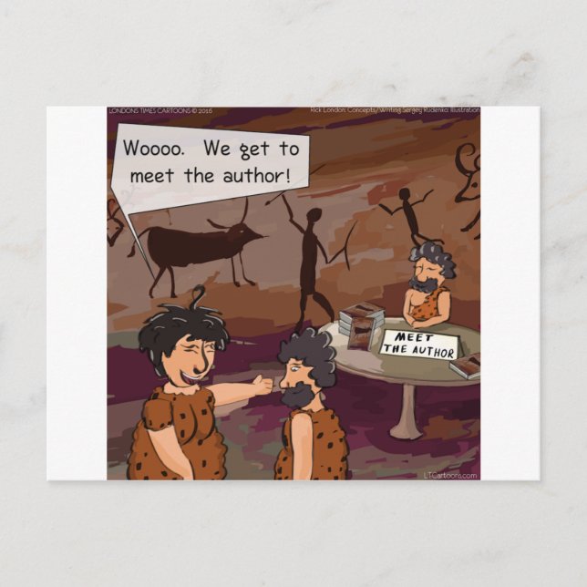 Funny Grottman författare "Meet the Author" (Möt f Vykort (Framsida)