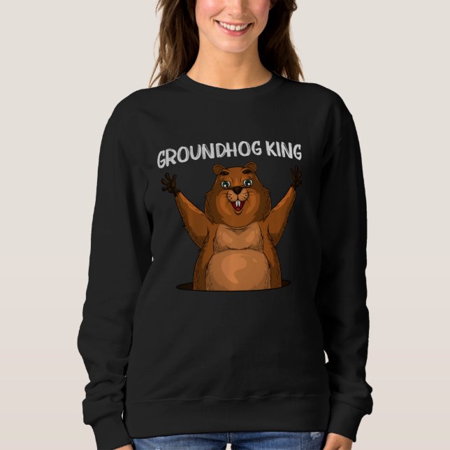 Funny Groundhog För manar Pappa Woodchuck Rodent A T Shirt (Framsida)