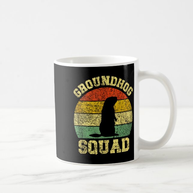 Funny Groundhog Squad Design Happy Groundhog Day 2 Kaffemugg (Höger)