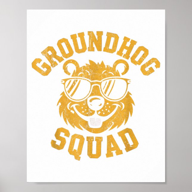 Funny Groundhog Squad Happy Groundhog Day 2025  Poster (Framsidan)