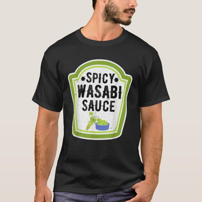 Funny Group Halloween Costume Wasabi Sauce Condime T Shirt (Framsida)