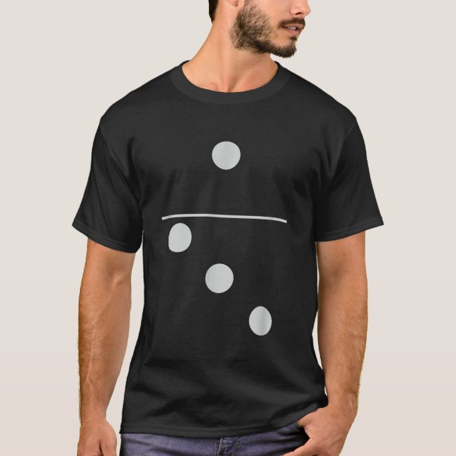 Funny Group Matching Halloween Costume Domino Domi T Shirt (Framsida)