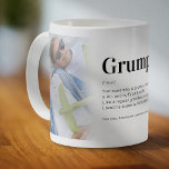 Funny Grumpa Definition Grandpa Photo Coffee Mugg<br><div class="desc">En gåva av perfekt till en grumpy morpa med två familjefoller av barnbarnen och en rolig definition av ord Grumpa som lätt kan vara personlig.</div>