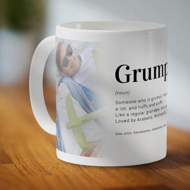 Funny Grumpa Definition Grandpa Photo Coffee Mugg (Skapare uppladdad)
