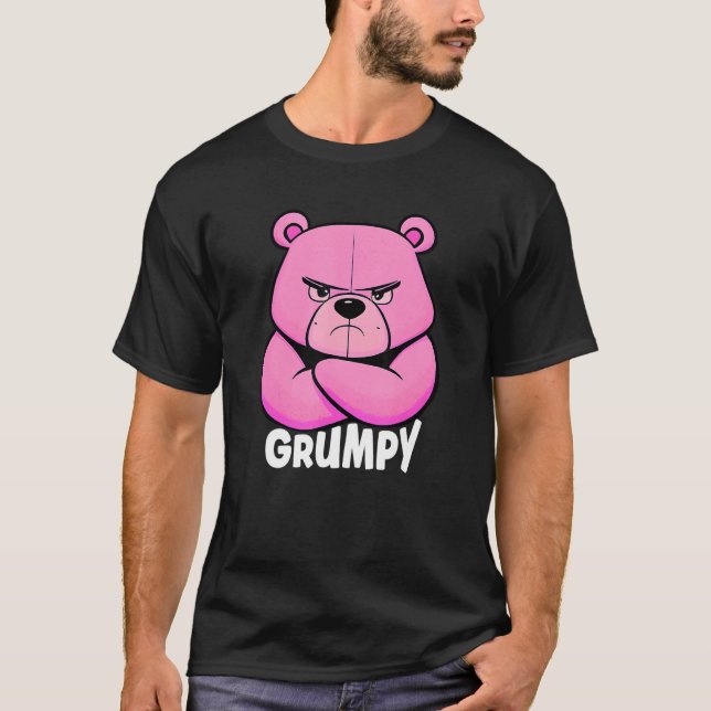 Funny Grumpy Bear - Grouch Or Grouch T Shirt (Framsida)