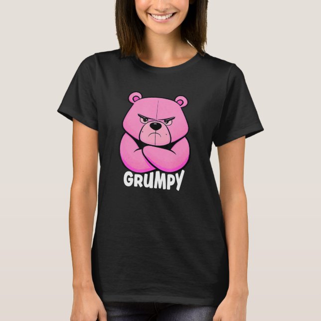 Funny Grumpy Bear - Grouch Or Grouch T Shirt (Framsida)