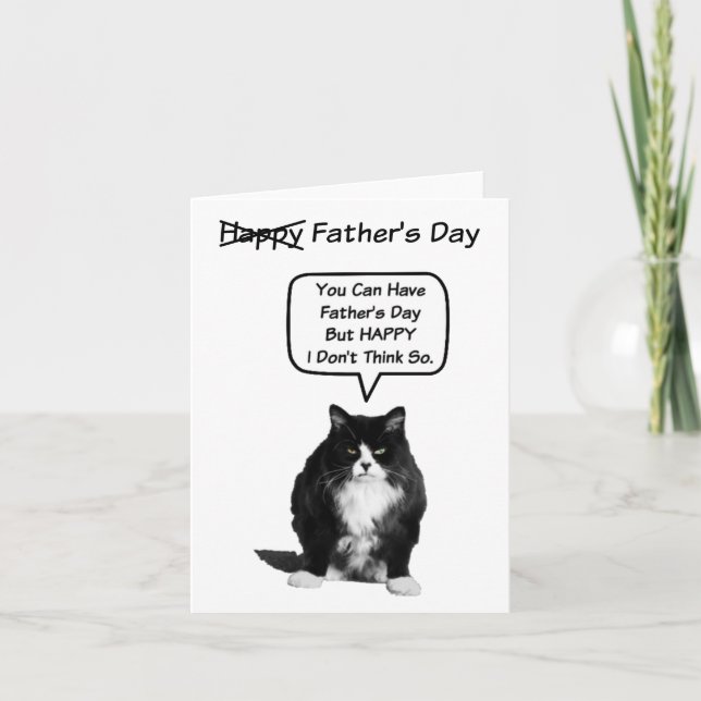 Funny Grumpy Cat Fars dag Card Kort (Framsida)
