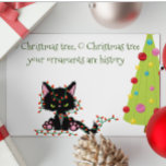 Funny Grumpy Cat O Julgran Julkort<br><div class="desc">Den här designen kan vara personlig i det område som tillhandahålls genom att ändra fotot och/eller text. Du kan också anpassa den genom att klicka för att anpassa ytterligare alternativ och ta bort eller ändra färg i bakgrunden, lägga till text, ändra texten färg eller stil eller ta bort texten för...</div>