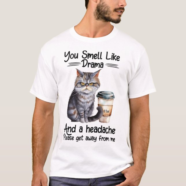 Funny Grumpy Cat Say T Shirt (Framsida)