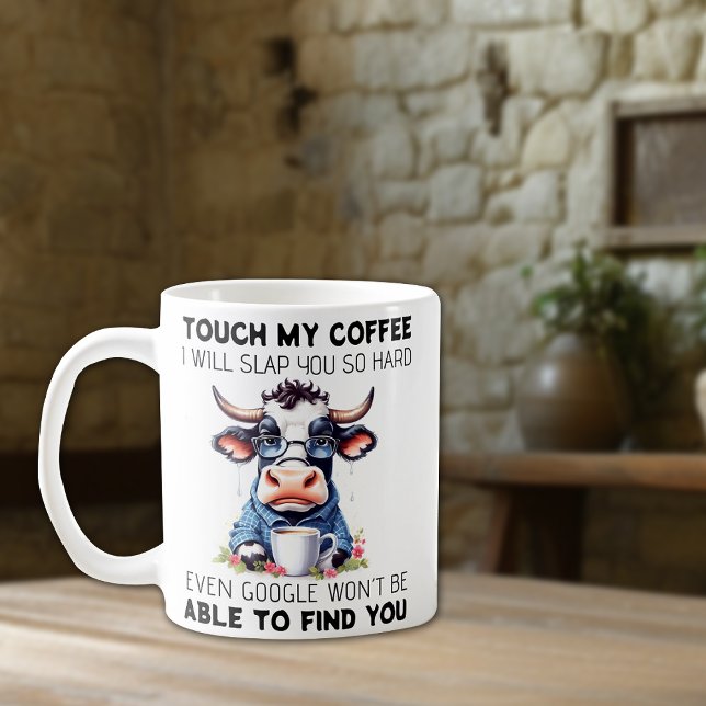 Funny Grumpy Cow Quote Kaffemugg (Skapare uppladdad)