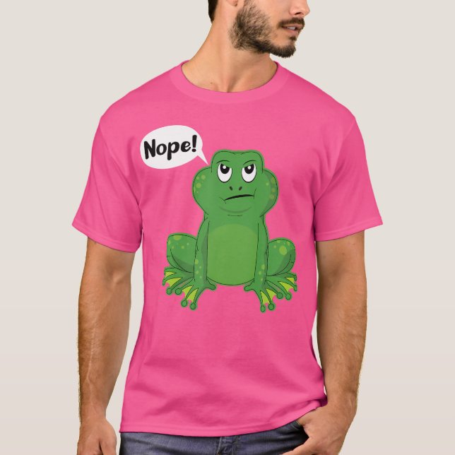 Funny Grumpy Frog Amphibian Toad Frogs Humor Anima T Shirt (Framsida)