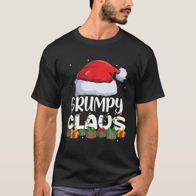 Funny Grumpy Jultomten jul-familjen Pajamas T Shirt (Framsida)