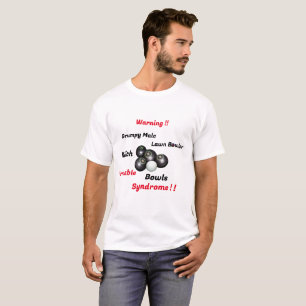 Funny Grumpy Male Gräsmatta Bowlareare, Tshirt T Shirt