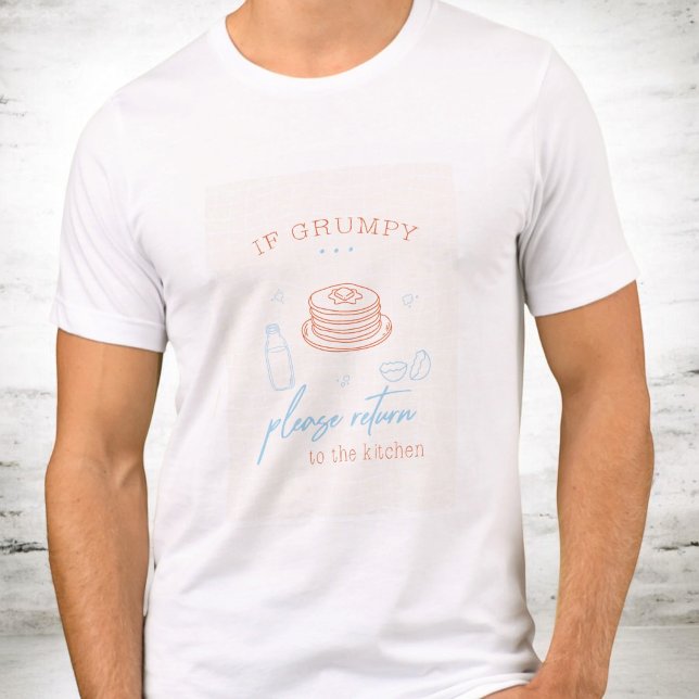 Funny Grumpy Morning Breakfast Pancake Gift Tee (Skapare uppladdad)