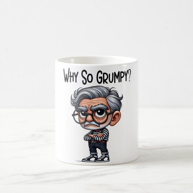 Funny/Grumpy Old Man Kaffemugg (Center)