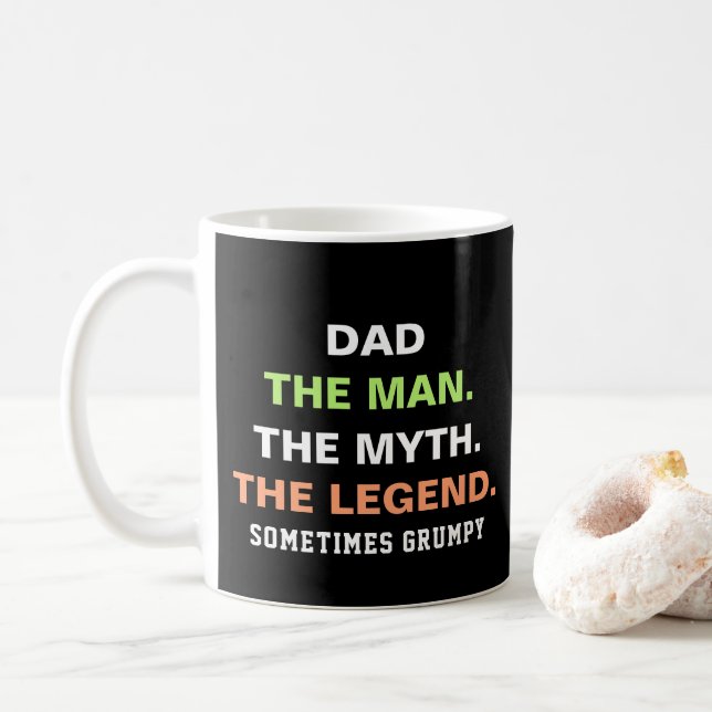 Funny Grumpy Pappa Quote Typography Kaffemugg (Med munk)