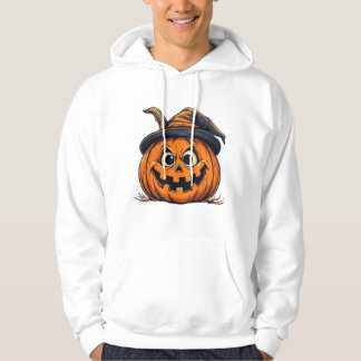 Funny Grumpy Pumpkin Halloween Design Hoodie