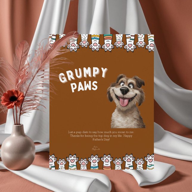 Funny Grumpy Tassar Fars dag Letterhead Brevhuvud (Skapare uppladdad)