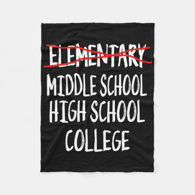 Funny grundskola Studenten Tee 6e Klass G Fleecefilt (Framsidan)