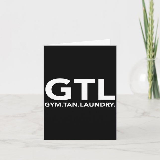 Funny Gtl Gift - Funny Gym Tan Laundry New Jersey  Kort (Framsida)