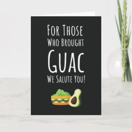Funny Guac Cards Avocado Guacamole Cute For Her Kort