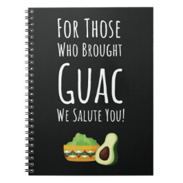 Funny Guac Gift Vegetarian Vegan Avocado Guacamole Anteckningsbok