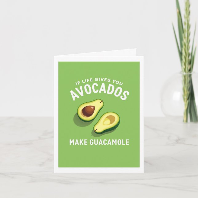 Funny Guacamole Avocado Joke Card Kort (Framsida)