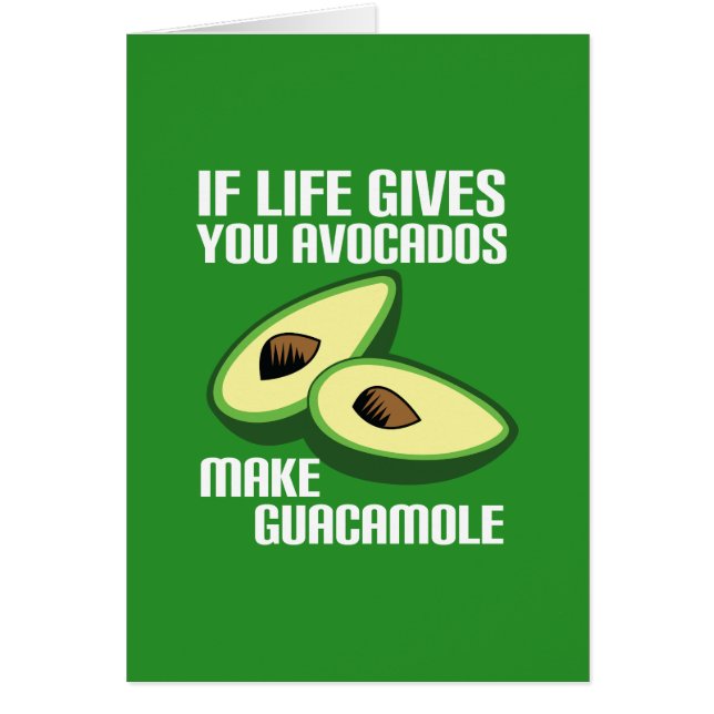 Funny Guacamole Avocado Joke Hälsningskort (Framsidan)