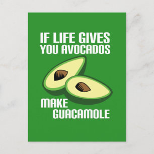 Funny Guacamole Avocado Joke Vykort