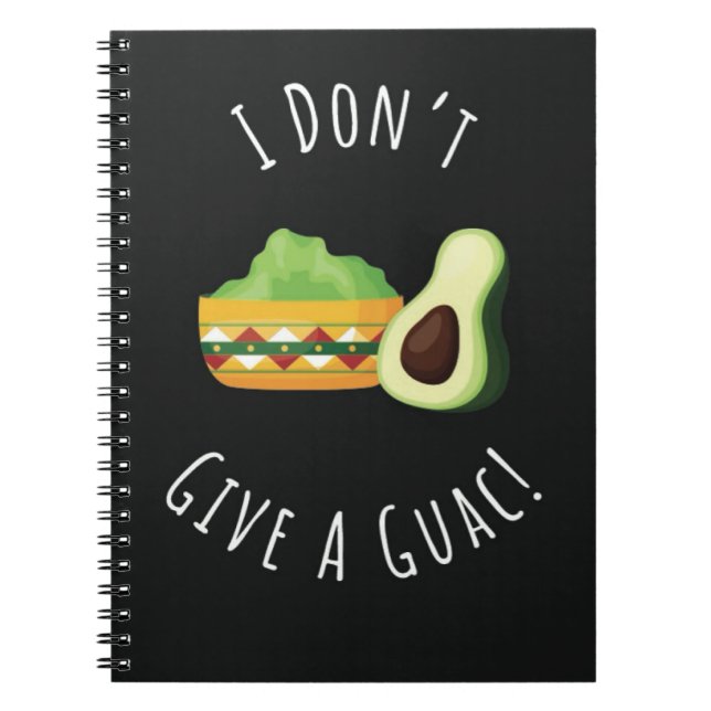 Funny Guacamole Themed Gifts Mexican Food Avocado Anteckningsbok (Framsidan)