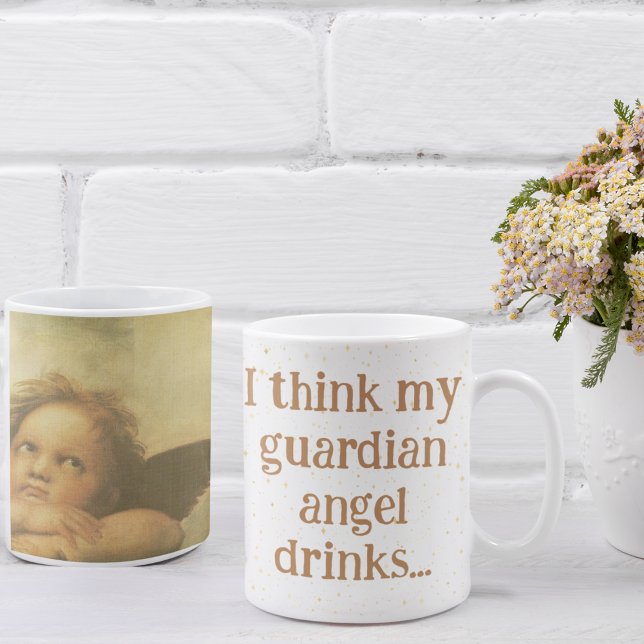 Funny Guardian Angel Quote Mugg (Skapare uppladdad)