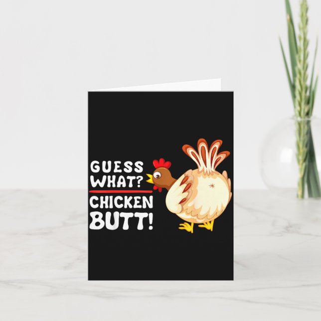 Funny Guess What_ Chicken Butt! Graphic Design  Kort (Framsida)