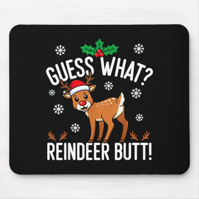 Funny Guess What Reindeer Butt Christmas Reindeer  Musmatta (Framsidan)