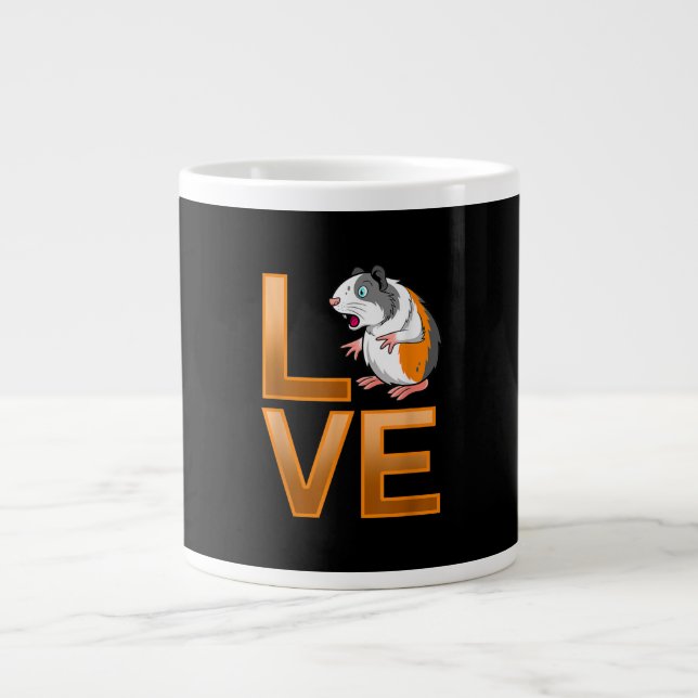 Funny Guinea Gris Älskare Gift Womens Manar Jumbo Mugg (Framsidan)