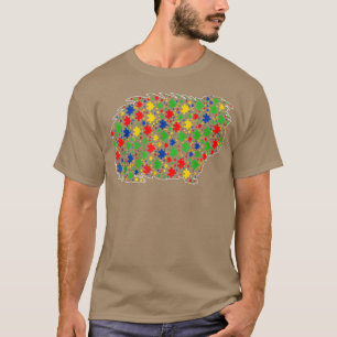 Funny Guinea gris Animals Puzzle Delar Autism Awar T Shirt