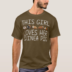 Funny Guinea Gris Art för flickor Kid Rodent Anima T Shirt
