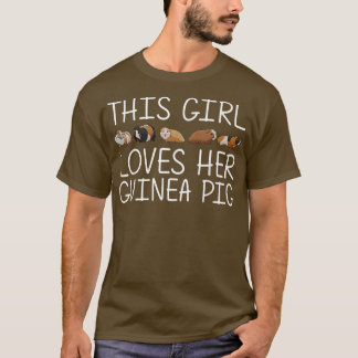 Funny Guinea Gris Art för flickor Kid Rodent Anima T Shirt