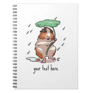 Funny Guinea Gris Lägg till Tecknaden Text Parbrel Anteckningsbok