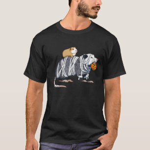 Funny Guinea Gris Riding Mummy Opossum Halloween T Shirt