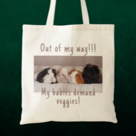 Funny Guinea Gris Tote Bag Anpassade Tygkasse