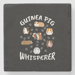 Funny Guinea Gris Whisperer Älskare Stenunderlägg