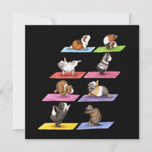 Funny Guinea Gris Yoga Anteckningskort